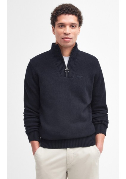 Essential Lambswool Half Zip Kazak NY71 Navy