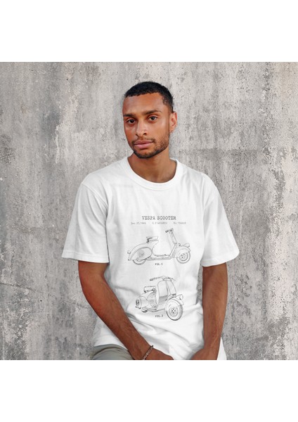 Vespa Tişört - Beyaz modelleri