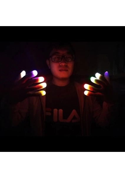LED Işıklı Renkli Sihirli Parmak Şaka indirimleri