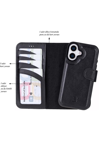 iPhone 17 Uyumlu Hakiki Deri Magsafe ve Rfıd Koruma Özellikli Çıkarılabilir Cüzdanlı Kılıf indirimleri