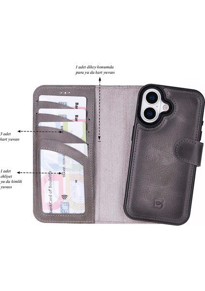 iPhone 17 Uyumlu Hakiki Deri Magsafe ve Rfıd Koruma Özellikli Çıkarılabilir Cüzdanlı Kılıf indirimleri