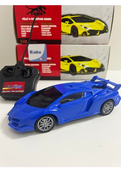 Full Fonksiyon Uzaktan Kumandalı Pilli Yarış Arabası 30X10 cm [mavi-Kırmızı -Sarı] Renkleri Mevcut modelleri