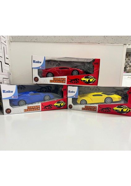 Full Fonksiyon Uzaktan Kumandalı Pilli Yarış Arabası 30X10 cm [mavi-Kırmızı -Sarı] Renkleri Mevcut