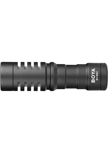 By-Mm1 Pilsiz Kamera Üstü Çift Mikrofon, Iphone, Android, Dslr Kamera Uyumlu modelleri