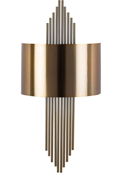 Mızrak Dekoratif Metal Borulu Tekli Aplik Eskitme, Rustik Ambiyans Duvar Lambası MIZRAK-619