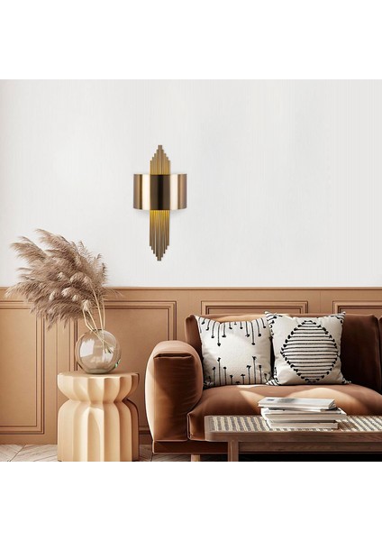 Mızrak Dekoratif Metal Borulu Tekli Aplik Eskitme, Rustik Ambiyans Duvar Lambası MIZRAK-619 modelleri