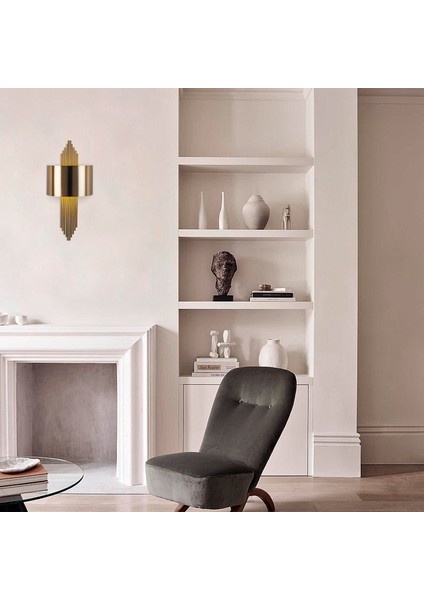 Mızrak Dekoratif Metal Borulu Tekli Aplik Eskitme, Rustik Ambiyans Duvar Lambası MIZRAK-619