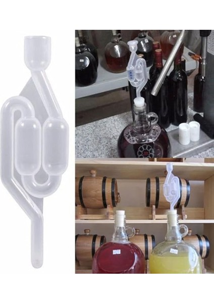 Fermantasyon Tüpü, Şeffaf Fermantasyon Hava Kilidi, Şarap Çek Valfı, Fermantasyon Vanası 3pc Fermantasyon Tüpü Şarap Fermantasyonu Şarap Birası Yapımı Için Plastik Fermantasyon Kilit Stoperi fırsatları