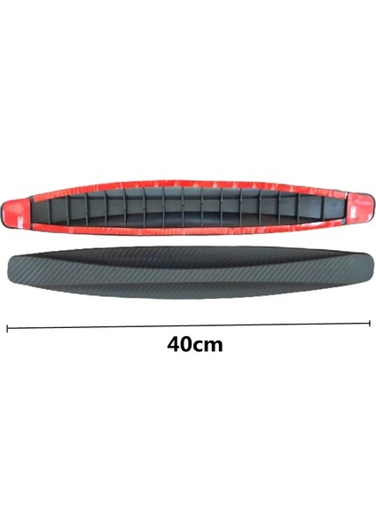 2 Adet Siyah Universal Karbon Araba Çarpışma Önleyici Esnek Tampon Koruyucu Şerit modelleri