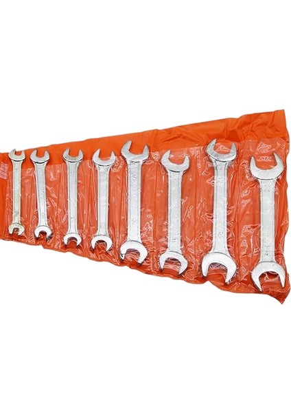 8 Parça Anahtar Takımı Seti Ağzı Açık Çift Taraflı 6-22MM 6X7-8X9-10X11-12X13-14X15-16X17-18X19-20X22 Araba Motorsiklet Bisiklet Tamiri Somun Sıkma Aparatı