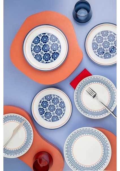 Porselen Moderna 6 Kişilik 19 cm Pasta Takımı Sofia