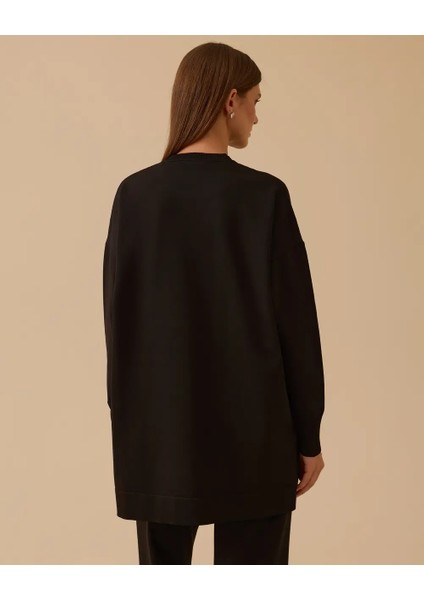 10002521711011 Önü Baklava Desenli Taşlı Kol Ucu Lastikli Soğuk Triko Tunik fiyatları