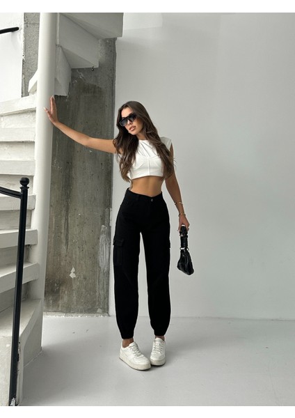 Kadın Paça Lastik Kargo Cep Keten Mom Pantolon modelleri