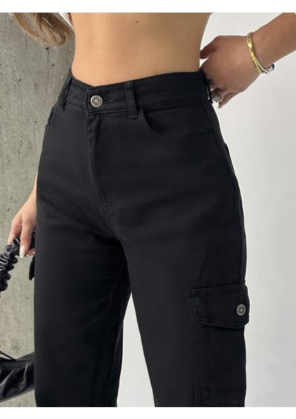 Kadın Paça Lastik Kargo Cep Keten Mom Pantolon fırsatları