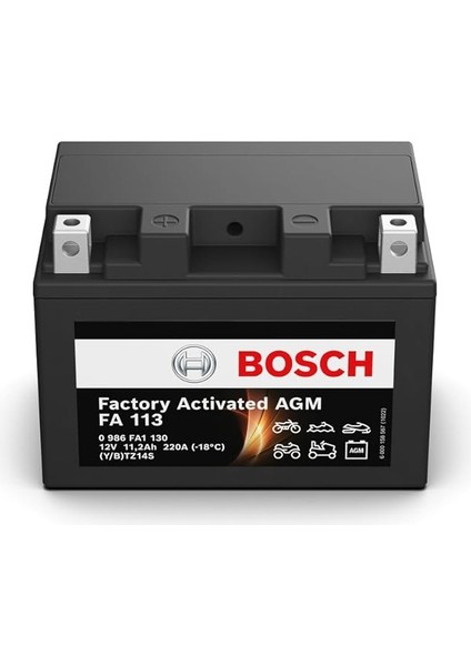 12 V 11,2 Ah YTZ14S Agm Akü