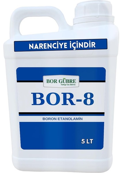 Için Organik Sıvı Gübre-Bor-8-5lt -Meyve Sayısı, Kalite ve Verim Artar.