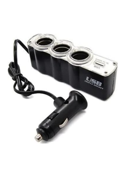 Oto Çakmak Çoklayıcı Çoğaltıcı Soketi USB Çakmaklık