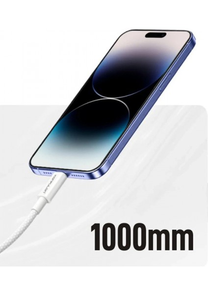 DC79 1M 3A USB to Lightning Hızlı Şarj Kablo - Beyaz fiyatları