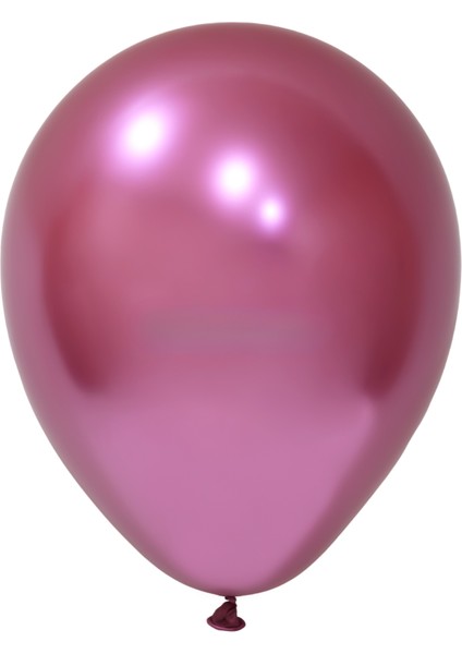 15'li 12 Inç Krom Balon Seti Pembe - Metalik Parlak Parti ve Dekor Balonları fiyatları
