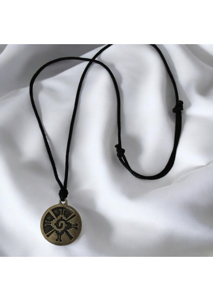 Hunab Ku Sembollü Kozmik Enerji Kolyesi – Antik Gümüş Zamak, El Yapımı & Siyah Ayarlanabilir Ip fiyatları