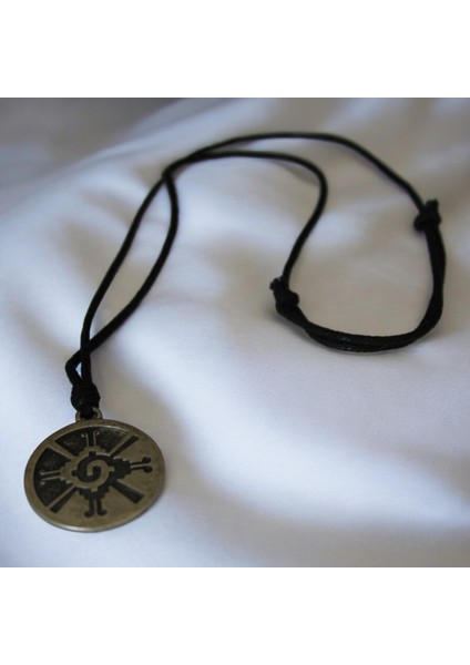 Hunab Ku Sembollü Kozmik Enerji Kolyesi – Antik Gümüş Zamak, El Yapımı & Siyah Ayarlanabilir Ip modelleri