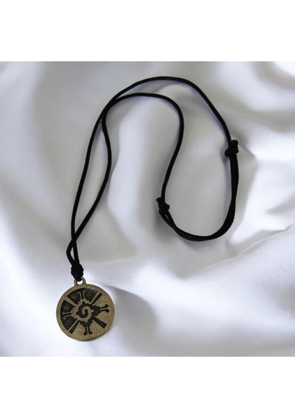 Hunab Ku Sembollü Kozmik Enerji Kolyesi – Antik Gümüş Zamak, El Yapımı & Siyah Ayarlanabilir Ip fırsatları