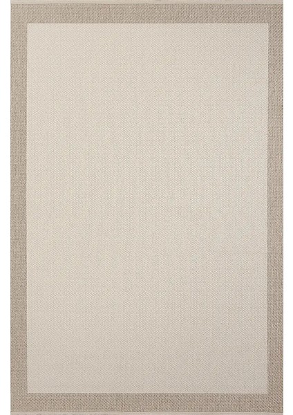 Sefton Krem Bej Çizgili Modern Sisal Makine Halısı