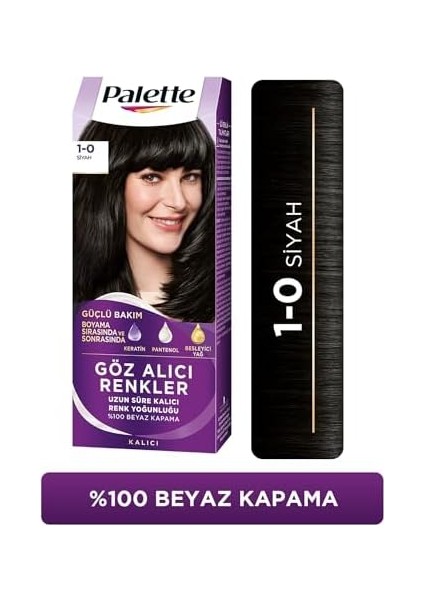 Palette Yoğun Saç Boyası 1.0 Siyah