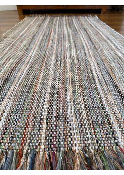 El Dokuması Doğal Pamuk Şönil Halı – Salon Hol Mutfak Çift Yüzlü, Makinede Yıkanabilir, Şık Tasarım fırsatları