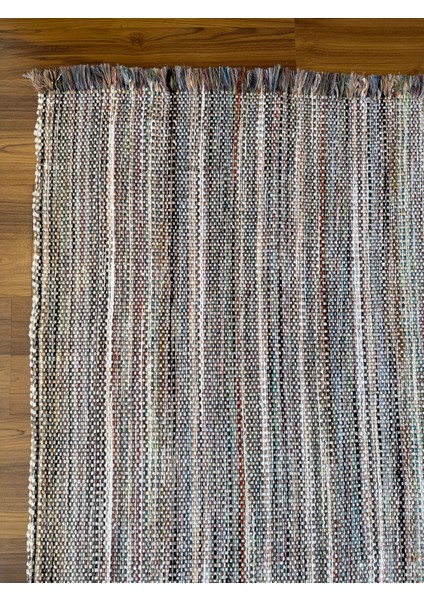 El Dokuması Doğal Pamuk Şönil Halı – Salon Hol Mutfak Çift Yüzlü, Makinede Yıkanabilir, Şık Tasarım