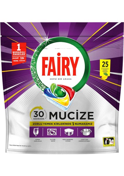 Faıry Mucize Bulaşık Makinesi Deterjanı Kapsülü/tableti 25 Yıkama modelleri