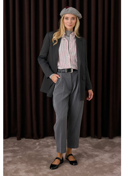 Havuç Kesim Pantolon Antrasit