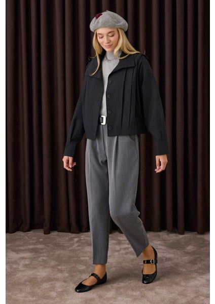 Havuç Kesim Pantolon Antrasit