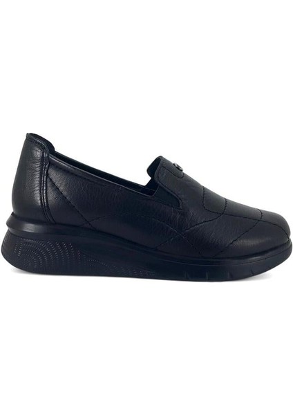 555 Hakiki Deri Kadın Günlük Ayakkabı-Siyah fiyatları
