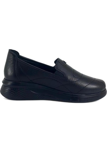 555 Hakiki Deri Kadın Günlük Ayakkabı-Siyah modelleri