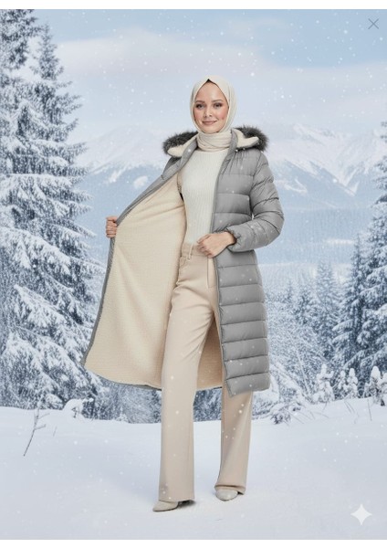 Kadın Genç Spor Büyük Beden Içi Tamemen Kürklü Şişme Mont fiyatları