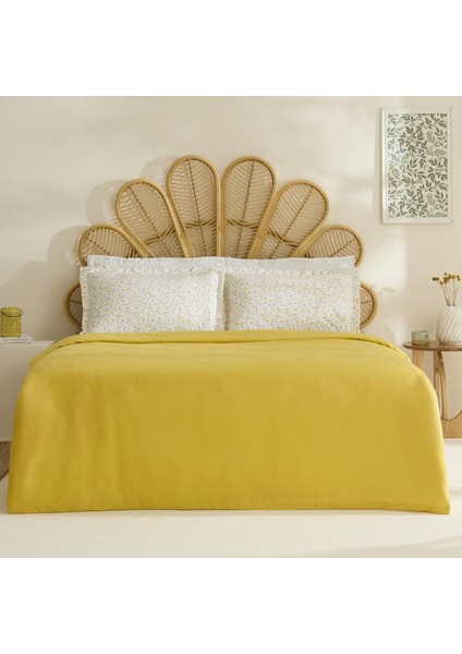 Lina Bambu Tek Kişilik Pike Takımı Sarı