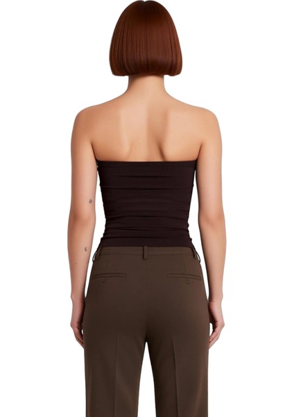 Kadın Straplez Örme Üst Zarif Detaylı ve Modern Tasarım Kaliteli Şık Rahat Modern Zarif Günlük fırsatları