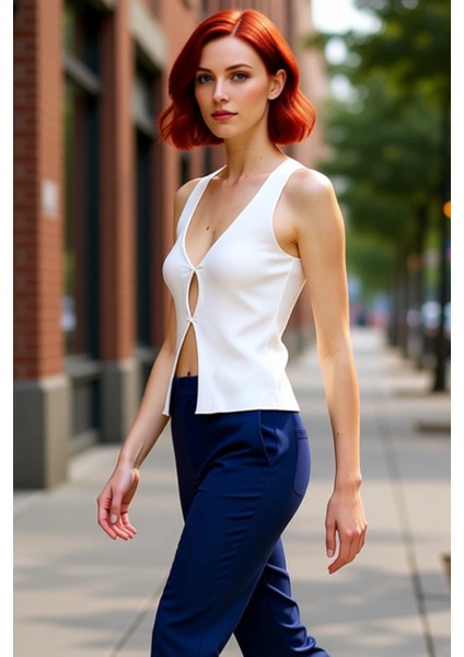 Kadın V Yaka Büzgülü Triko Bluz Konforlu ve Şık Günlük Giyim Kaliteli Şık Rahat Modern Zarif fırsatları