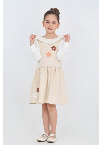 Kız Çocuk 2'li Elbise (Elbise+Badi Bluz) 12342 modelleri