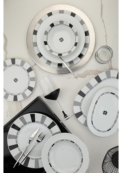 Porselen Leonberg 27 Parça 6 Kişilik Yemek Takımı