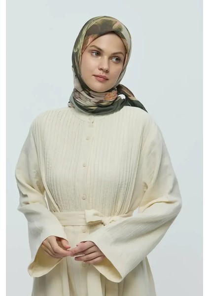 Rosa Desen Bambu Eşarp - Haki