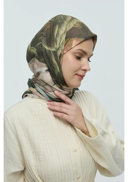 Rosa Desen Bambu Eşarp - Haki modelleri