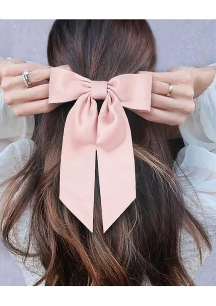 Pembe Rengi Fiyonk Model Otomat Klips Toka,kadın Çocuk Mandal Toka, Lastik Toka Seti, Toka Organizer, Toka, Kız Çocuk Toka, Kadife Toka