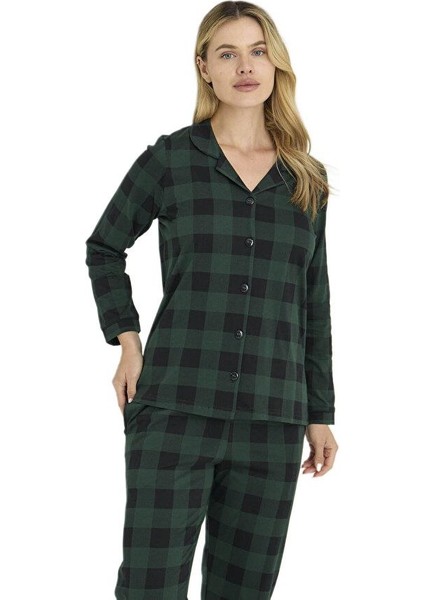 Kadın Yeşil Pijama Takımı 9209-K fiyatları