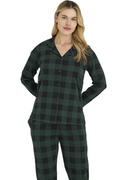 Kadın Yeşil Pijama Takımı 9209-K modelleri