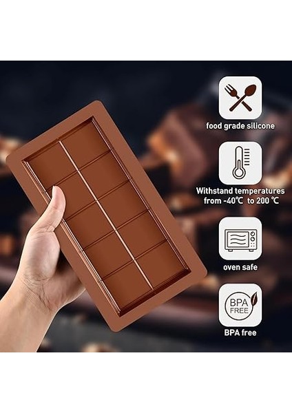 2 Adet Dubai Çikolatası Kalıbı, Büyük Boy, Silikon Bölmeli Kalıp, Bpa Free, Gıdaya Uygun, Esnek, Kolay Çıkarılabilen Çikolata Kalıbı fiyatları