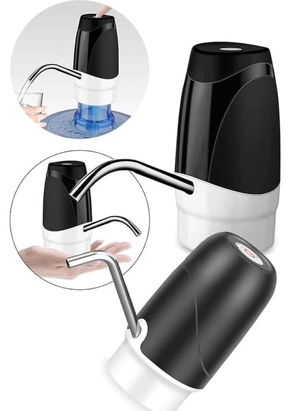 Star Otomatik Şarjlı Damacana Su Pompası Yeni Nesil Siyah Renkli Pratik Su Çekme Aparatı 1410