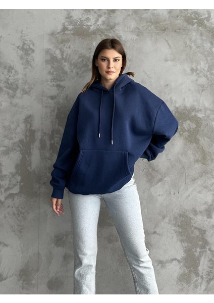 Zr Unisex Kanguru Cepli Kapüşonlu Sweatshirt