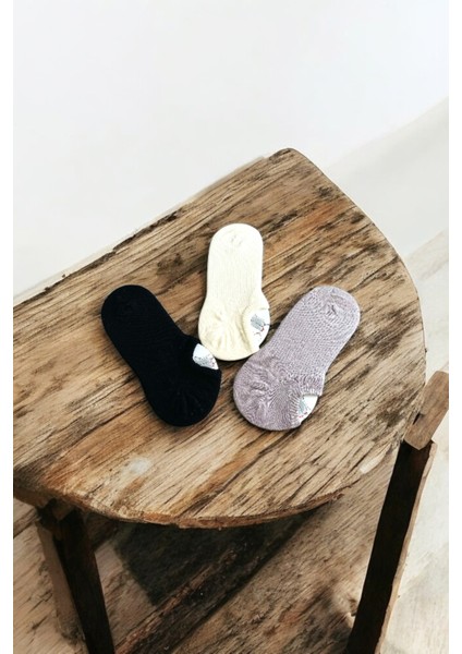 Kadın 3 Adet Yüksek Kalite Görünmez Sneaker Çorap Seti modelleri